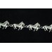 925 STERLING SILVER HORSE BRACELET with MARCASITE STONES VICTORIAN ANIMAL THEME